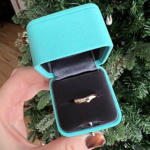 Authentic Tiffany & Co Elsa Peretti Open Heart Band Ring Rose Gold Sz 5